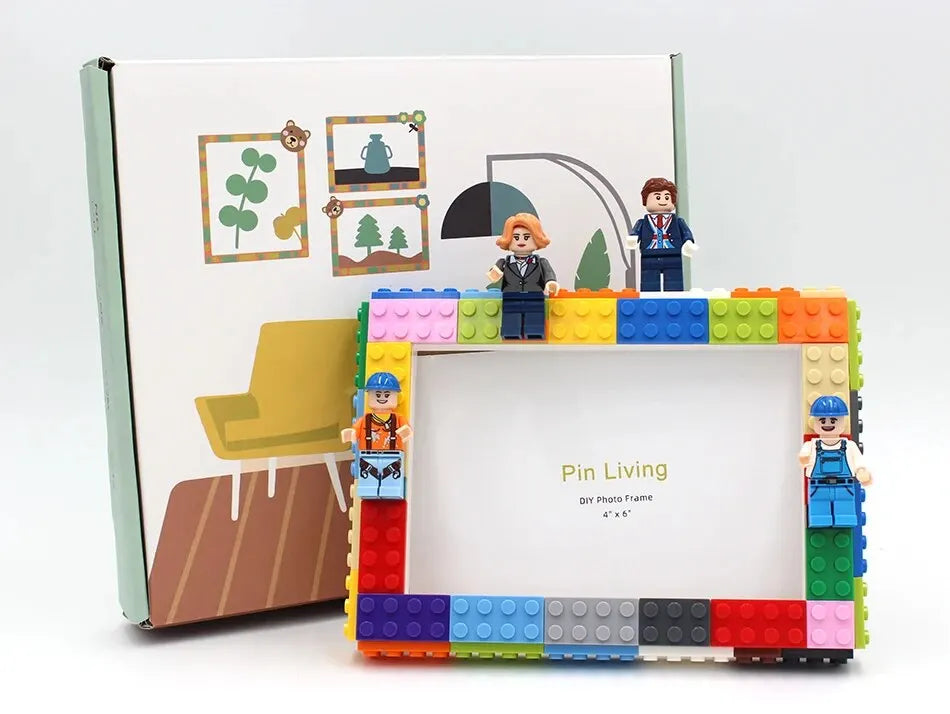 DIY Clourful Building Blocks Photo Frame For Home Decoration Creative Family Activity& Educational Gift