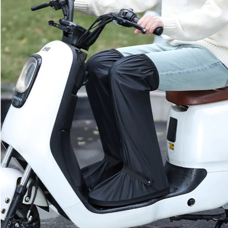 Reusable Anti-Slip PU Leather Waterproof Shoes Cover Water Boots Cycling Hiking Overshoes Rain Snow Wet Sand Shoes Protectors