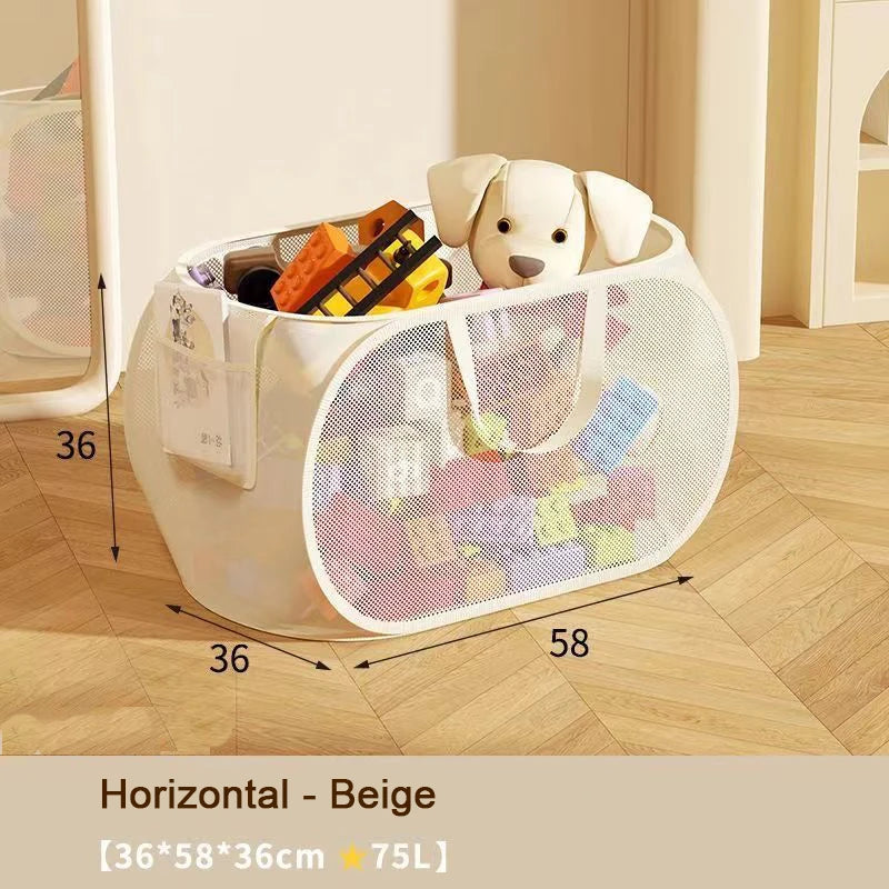 Children's Toys Storage Basket Storage Box Sub Block Plush Toy Large capacity Household Multifunctional Laundry Basket Organizer