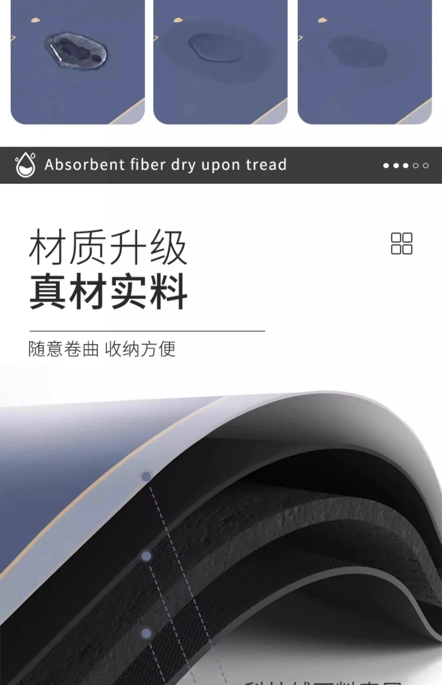 Diatomite Bath Mats Bathroom Absorbent Anti Slip Floor Mat Foot Carpet Quick Dry Shower Toilet Rug Doormat Washable