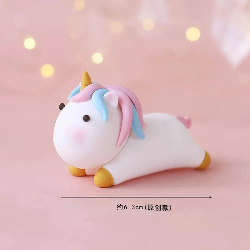 Rainbow Unicorn Cake Topper  Girl Baby Shower Birthday Decoration Kids Liked Unicorn Theme Decor Cupcake Party Baking Supplies