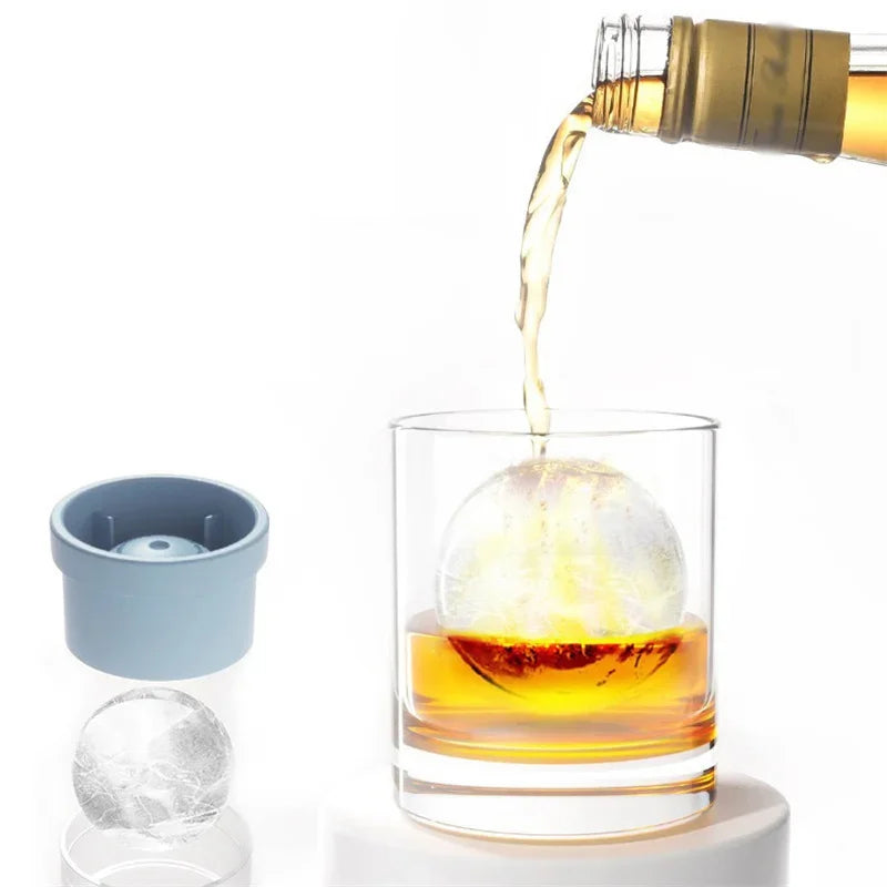 Silicone Ice Maker Food Grade Sphere Ice Mold Stackable Slow Melting DIY Ice Ball For Cocktail Whiskey Drink Home Bar