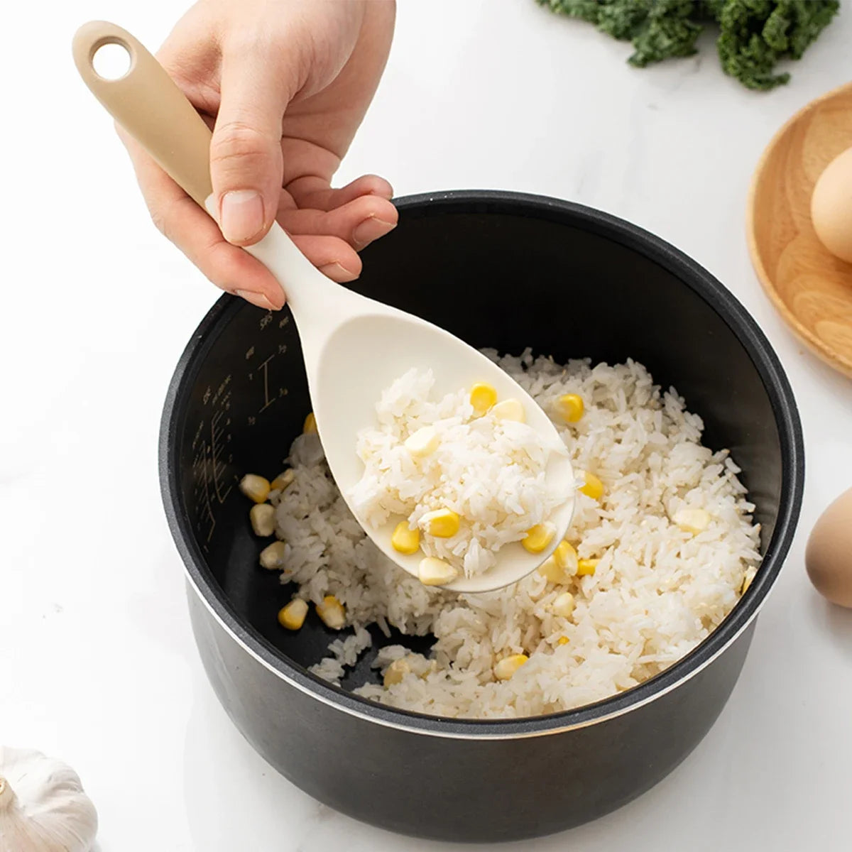 4-Piece Silicone Kitchen Utensil Set with Non-Stick Pans Silicone Spatula Soup Ladle Slotted Spoon Cooking Tools for Kitchen