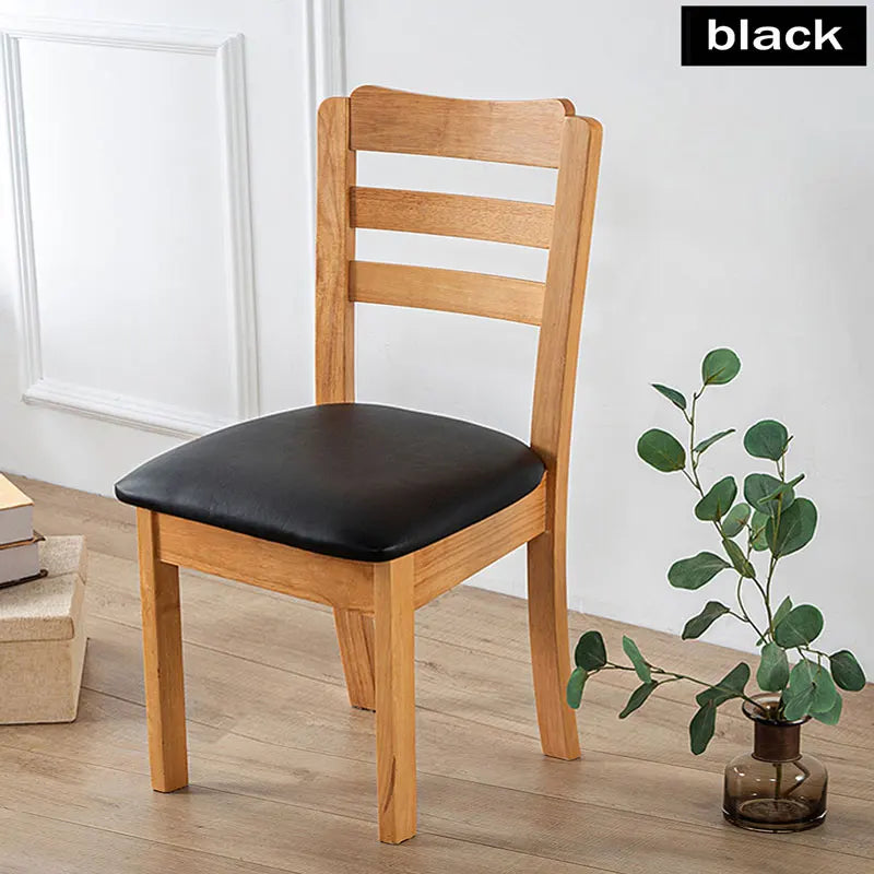 aterproof PU Chair Cushion Cover For Kitchen Dining Room Leather Seat Cover Dining Room Chair Seat Cushion Cover Solid Color