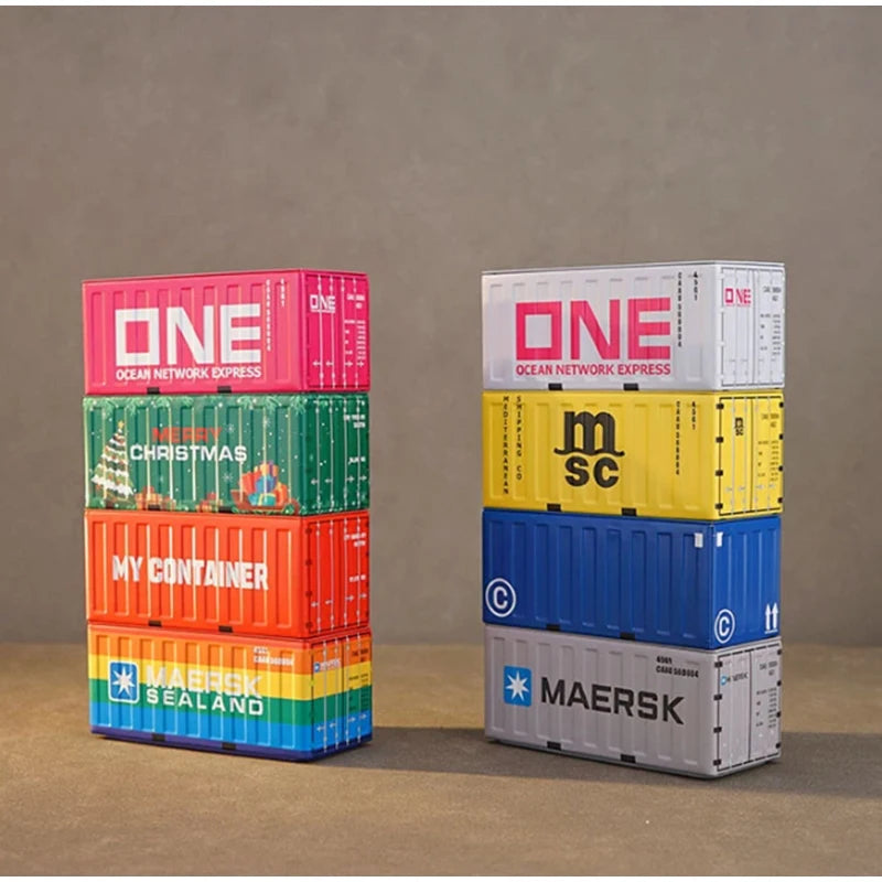 New Container Mini Iron Box Small Container Model Storage Box Creative Desktop Ornament Storage Rack Multi-Functional Metal Box