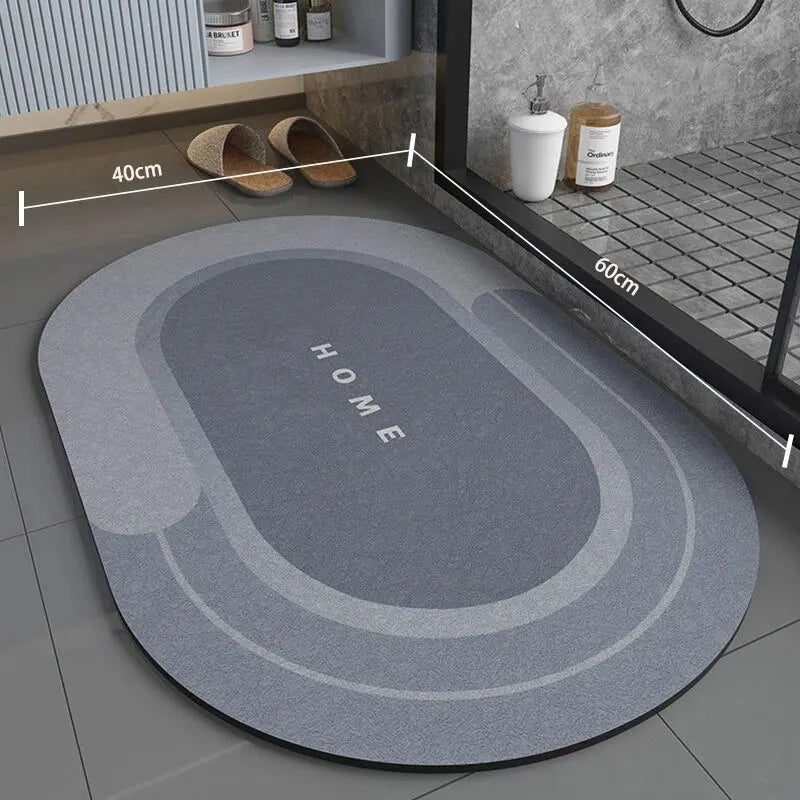 1pc 40*60cm Super Absorbent Floor Mat For Bathroom Non Slip, Fast Drying Soft, Carpet Shower Tub Outdoor Doormat