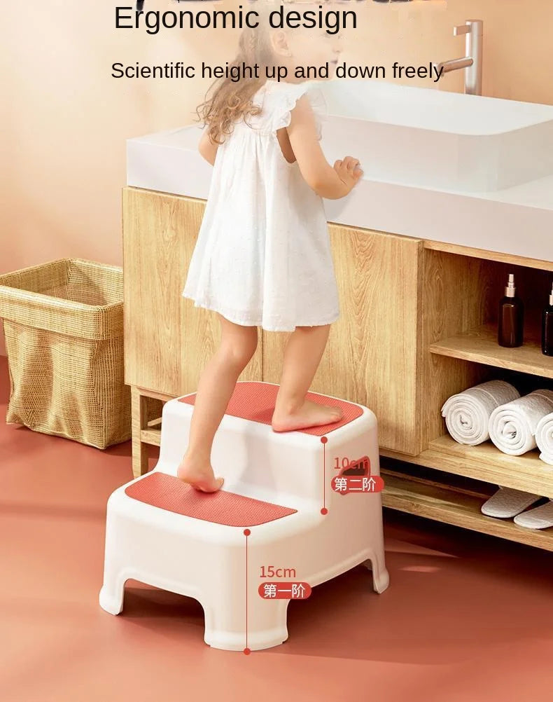 Children's Ottoman Baby Step Chair Stool Small Bench Hand Washing Step Children's Stool Non-Slip Footstool Stand Stool