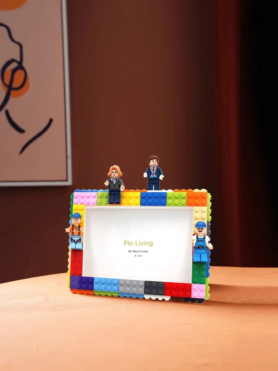 DIY Clourful Building Blocks Photo Frame For Home Decoration Creative Family Activity& Educational Gift