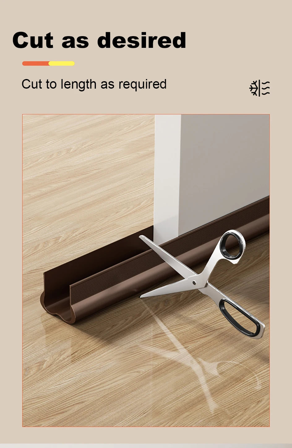 Flexible Door Bottom Sealing Strip Door Gap Soundproofing Wind and Dust Proof Weather Strip Under Door Draft Stopper Tape