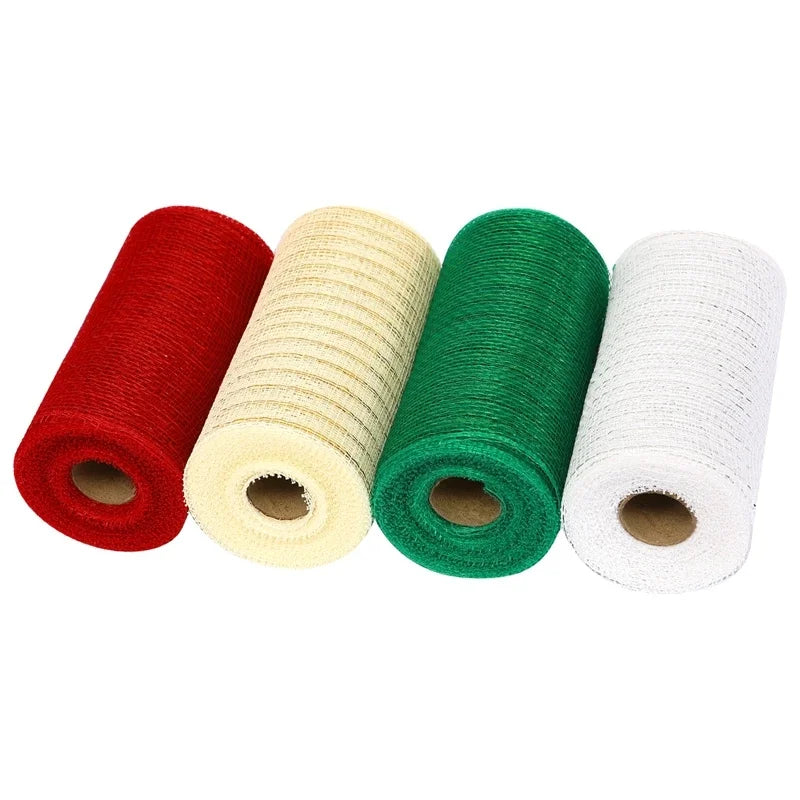 Christmas Tree Decorations Ribbon Mesh Ribbon for Wreath Bow Garland 2025 Christmas Decor Home Decor Gifts Navidad New Year 2026 (副本) (副本)