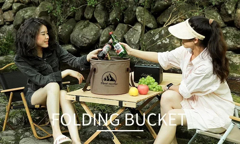 5/10/20L Outdoor Multifunctional Bucket Collapsible Portable Travel Bucket Large Capacity Carrying Bucket Camping Fishing Bucket