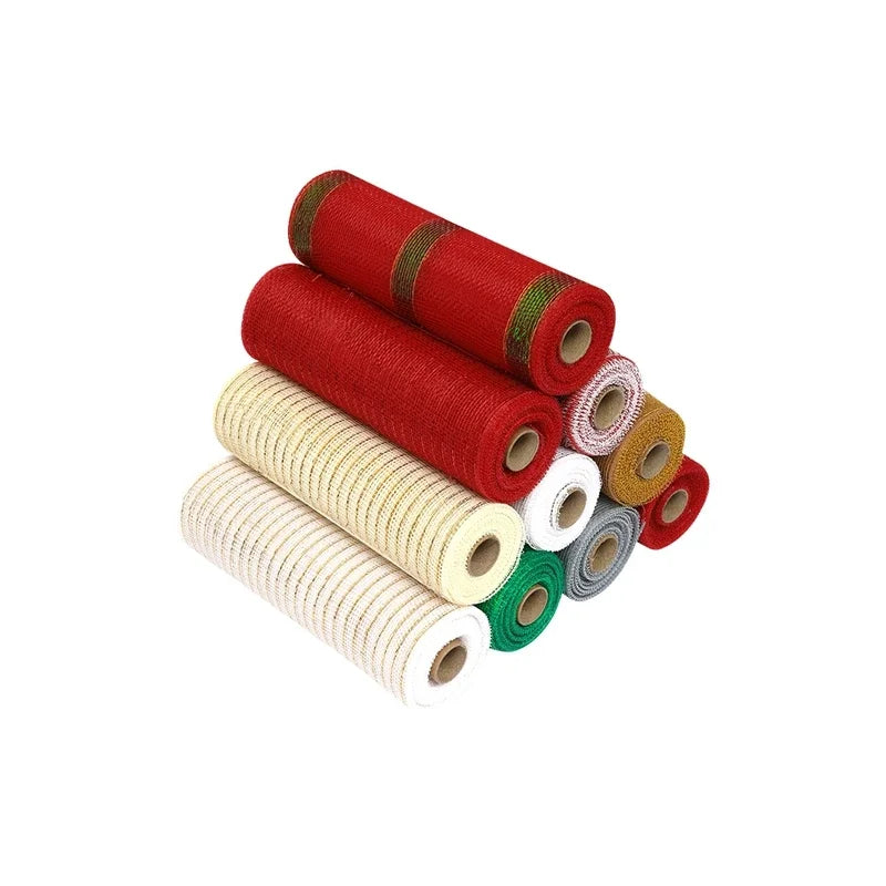 Christmas Tree Decorations Ribbon Mesh Ribbon for Wreath Bow Garland 2025 Christmas Decor Home Decor Gifts Navidad New Year 2026 (副本) (副本)