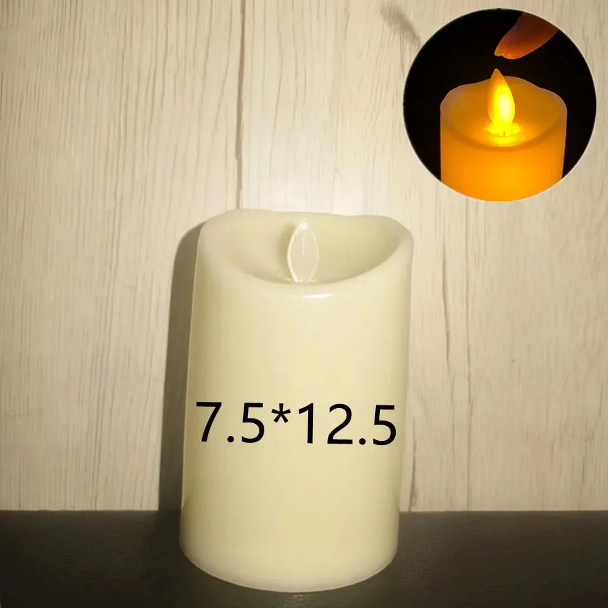 Flameless Flickering LED Candles Light Flameless Candles Battery Powered Candles for Wedding Decor Birthday Party Supplies Warm