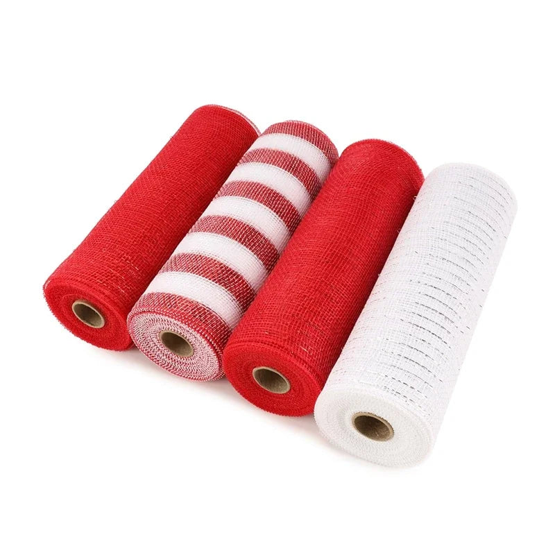 Christmas Tree Decorations Ribbon Mesh Ribbon for Wreath Bow Garland 2025 Christmas Decor Home Decor Gifts Navidad New Year 2026 (副本) (副本)