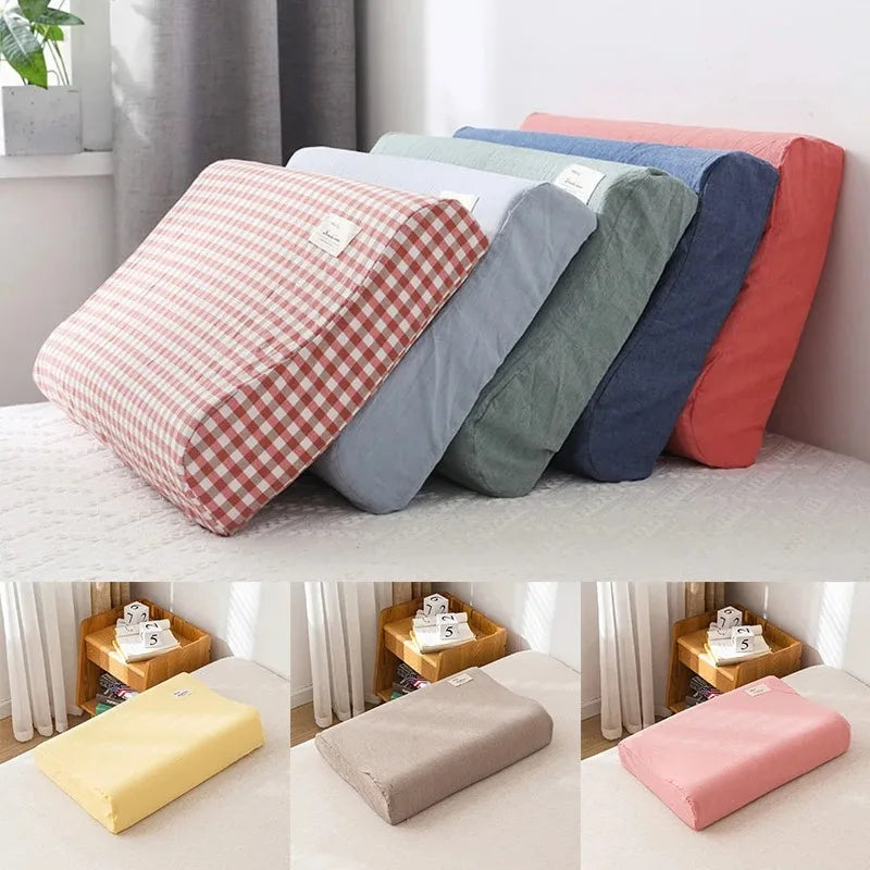 30x50cm Cotton Latex Pillowcase For Home Bedroom Sleeping Washable Memory Pillow Cover
