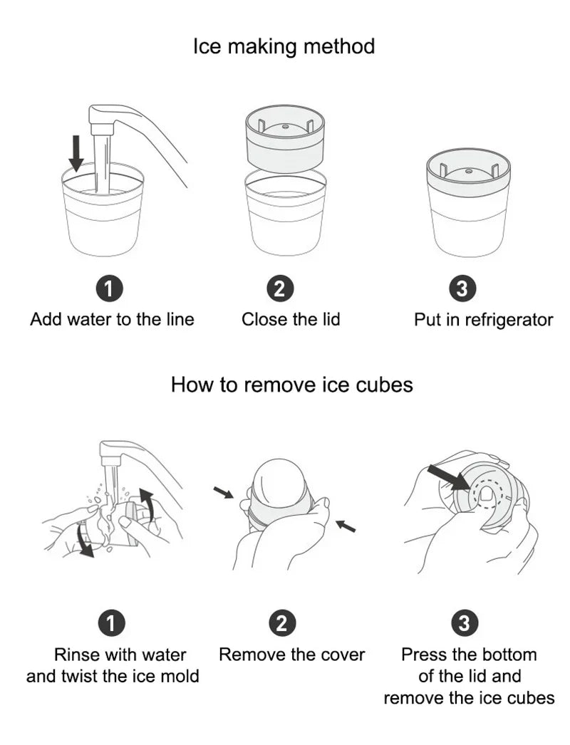 Silicone Ice Maker Food Grade Sphere Ice Mold Stackable Slow Melting DIY Ice Ball For Cocktail Whiskey Drink Home Bar