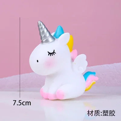 Rainbow Unicorn Cake Topper  Girl Baby Shower Birthday Decoration Kids Liked Unicorn Theme Decor Cupcake Party Baking Supplies