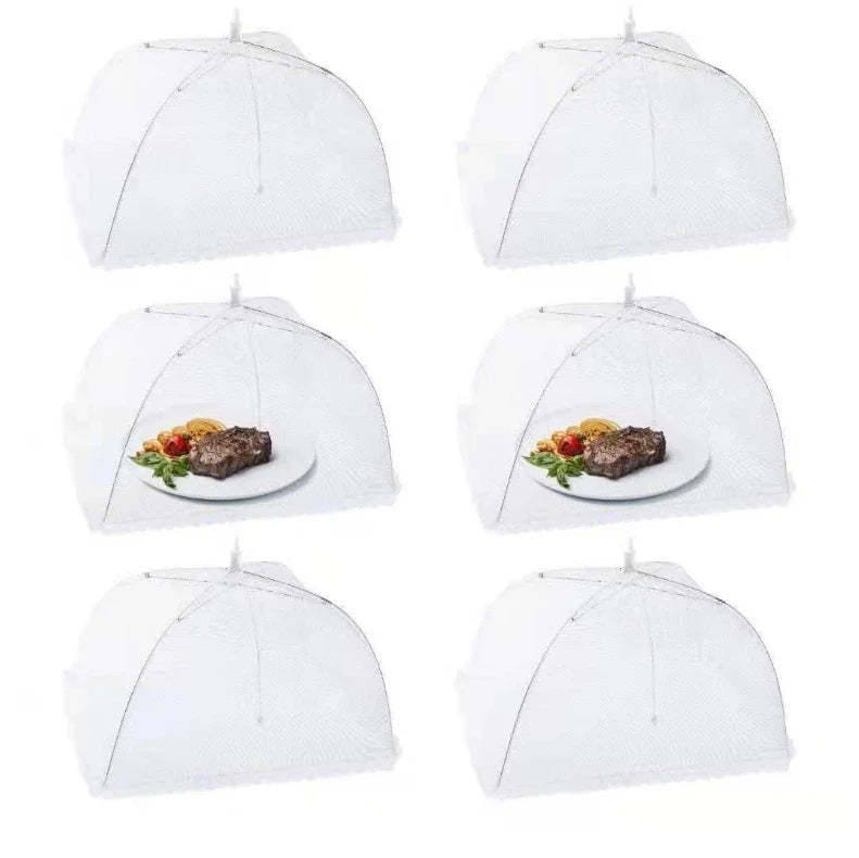 Foldable Food Mesh Cover Fly Anti Mosquito Pop-Up Food Cover Umbrella Meal Vegetable Fruit Breathable Cover Kitchen Accessories