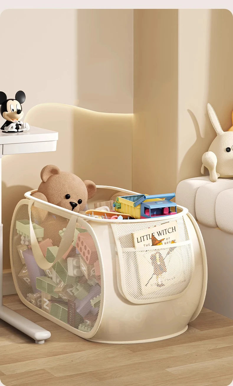 Children's Toys Storage Basket Storage Box Sub Block Plush Toy Large capacity Household Multifunctional Laundry Basket Organizer