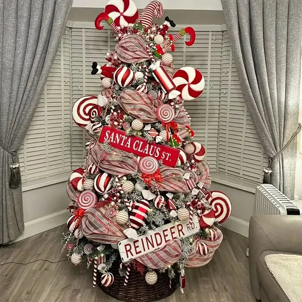 Christmas Tree Decorations Ribbon Mesh Ribbon for Wreath Bow Garland 2025 Christmas Decor Home Decor Gifts Navidad New Year 2026 (副本) (副本)