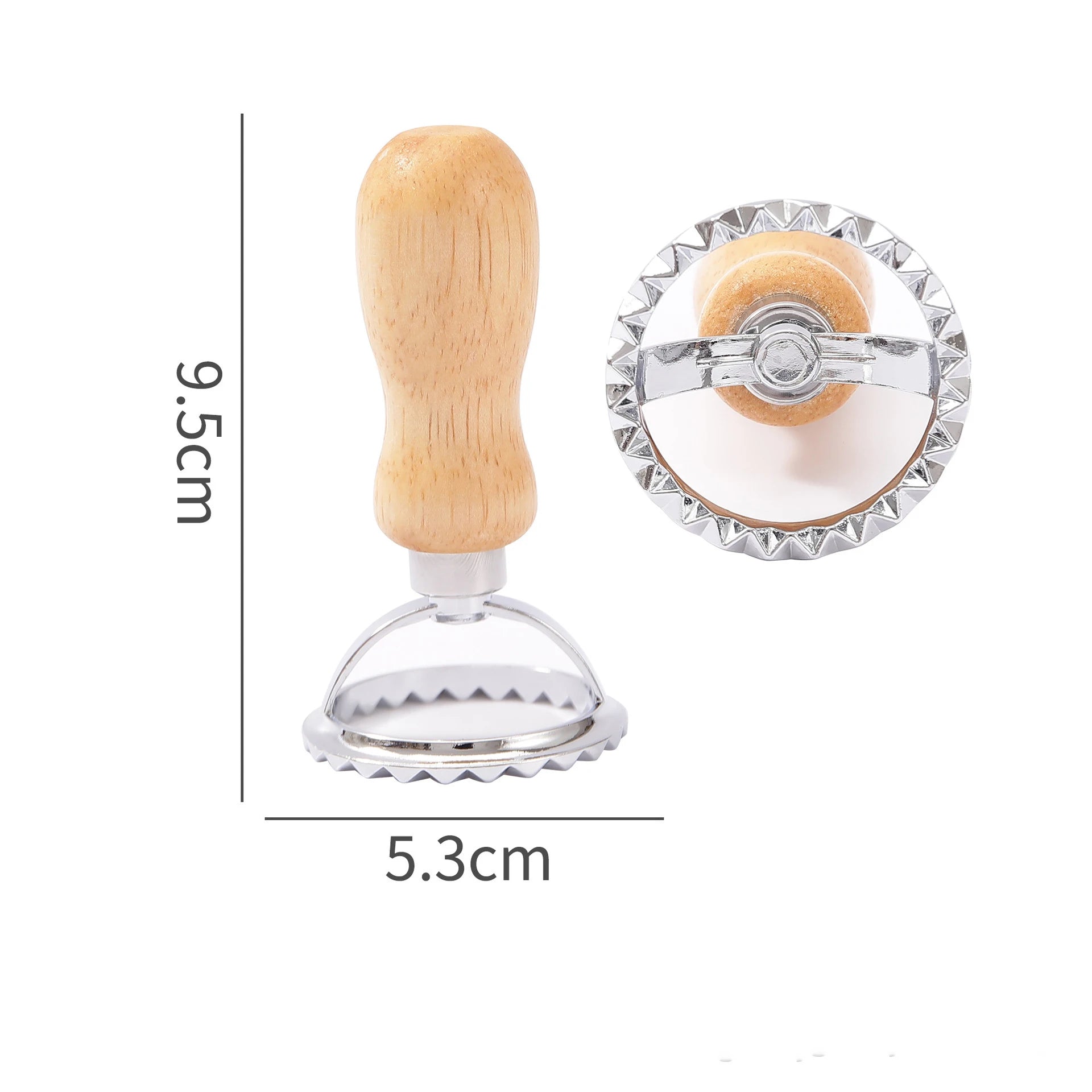 1pc/2pcs/4pcs/5pcs Ravioli Stamp Maker Cutter with Roller Wheel Wooden Handle for Ravioli, Pasta, Dumplings Lasagna, Pierogi