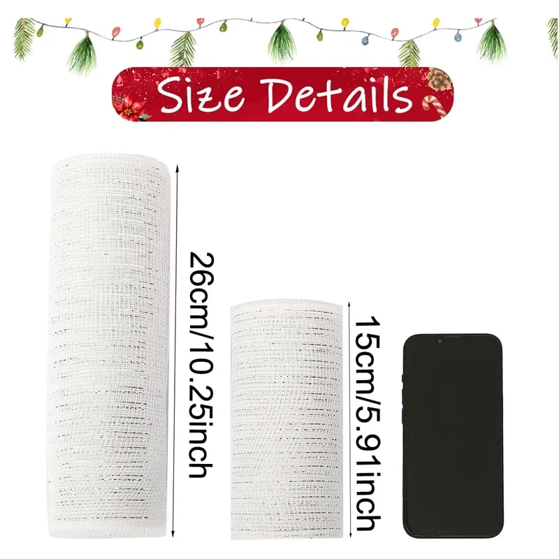 Christmas Tree Decorations Ribbon Mesh Ribbon for Wreath Bow Garland 2025 Christmas Decor Home Decor Gifts Navidad New Year 2026 (副本) (副本)