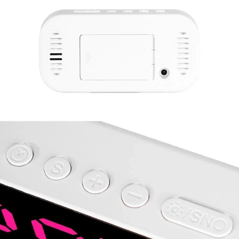 Digital Alarm Clock USB Powered Temperature Date Week Dual Alarm Night Mode Snooze Clock 5 Levels of Brightness 12/24H LED Clock