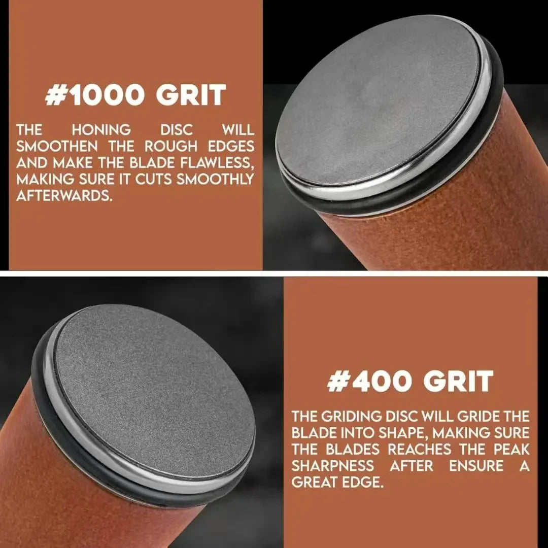 New Rolling Knife Sharpener Double Sided Diamond Sharpening Stone 15_20° Degree Magnetic Angle Roller Sharpening for Kitchen