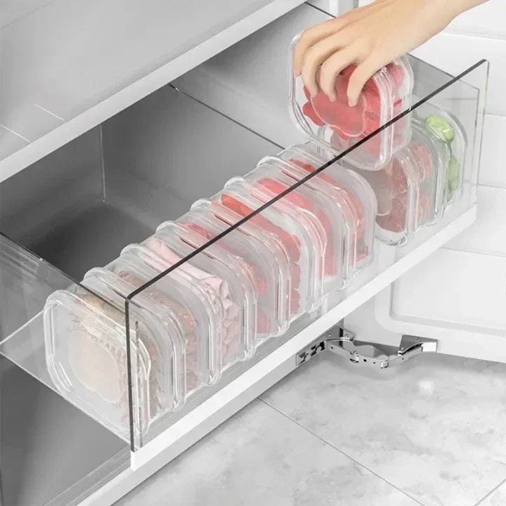 1/10PC Small Food Preservation Boxes Refrigerator Frozen Meat Vegetable Fresh-Keeping Box Transparent Kitchen Sealed Storage Box