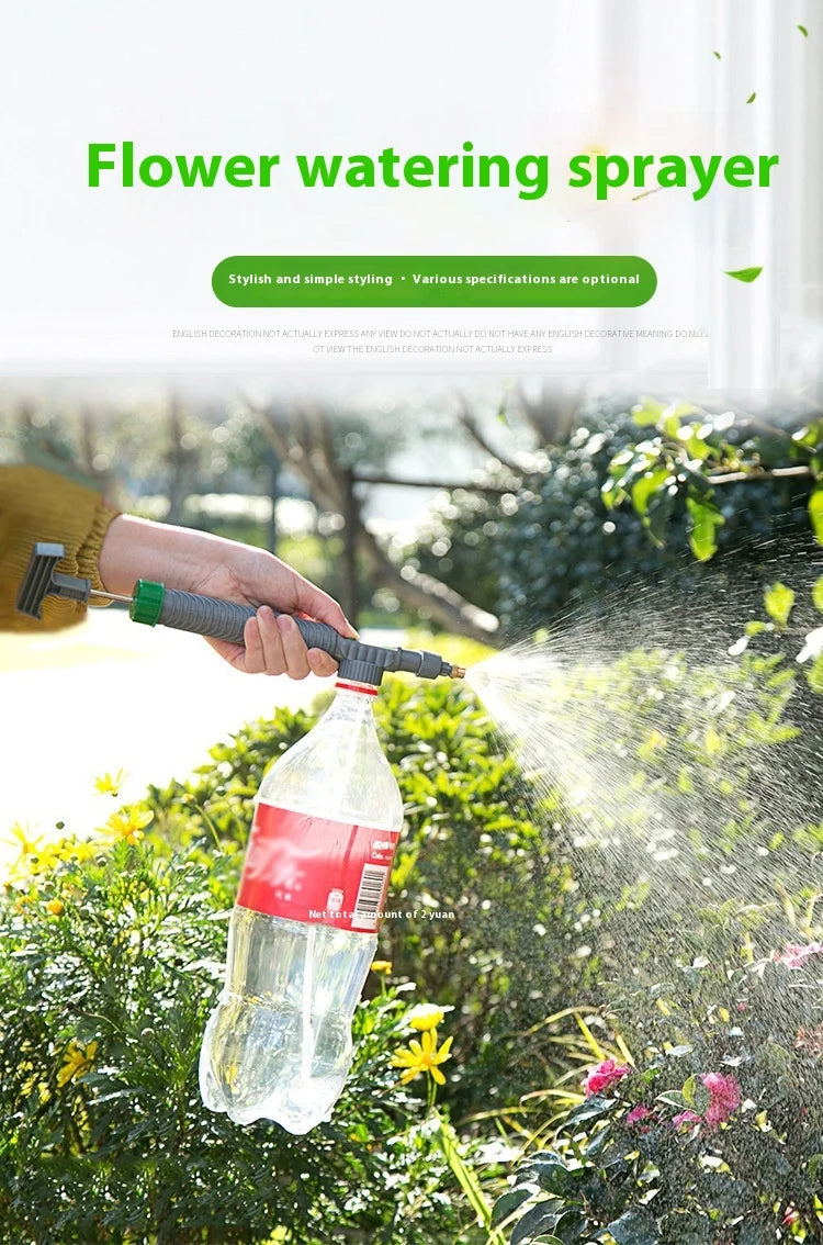 Watering Irrigation High Sprayer Water Pressure Flower Garden Gun Sprayer Head Juice Bottles Interface Plastic Trolley Spray