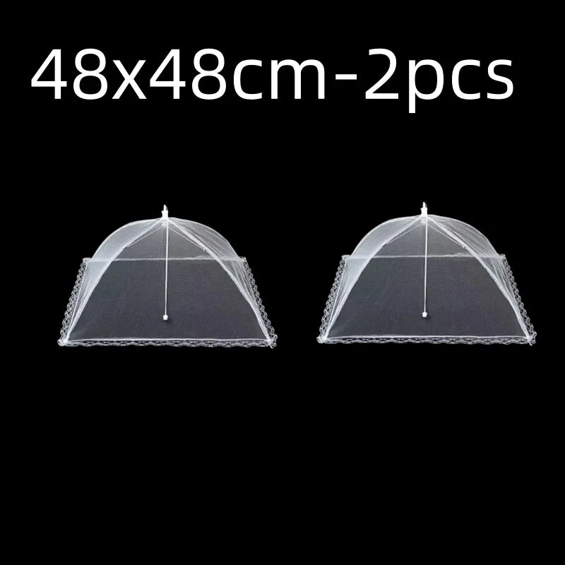 Foldable Food Mesh Cover Fly Anti Mosquito Pop-Up Food Cover Umbrella Meal Vegetable Fruit Breathable Cover Kitchen Accessories