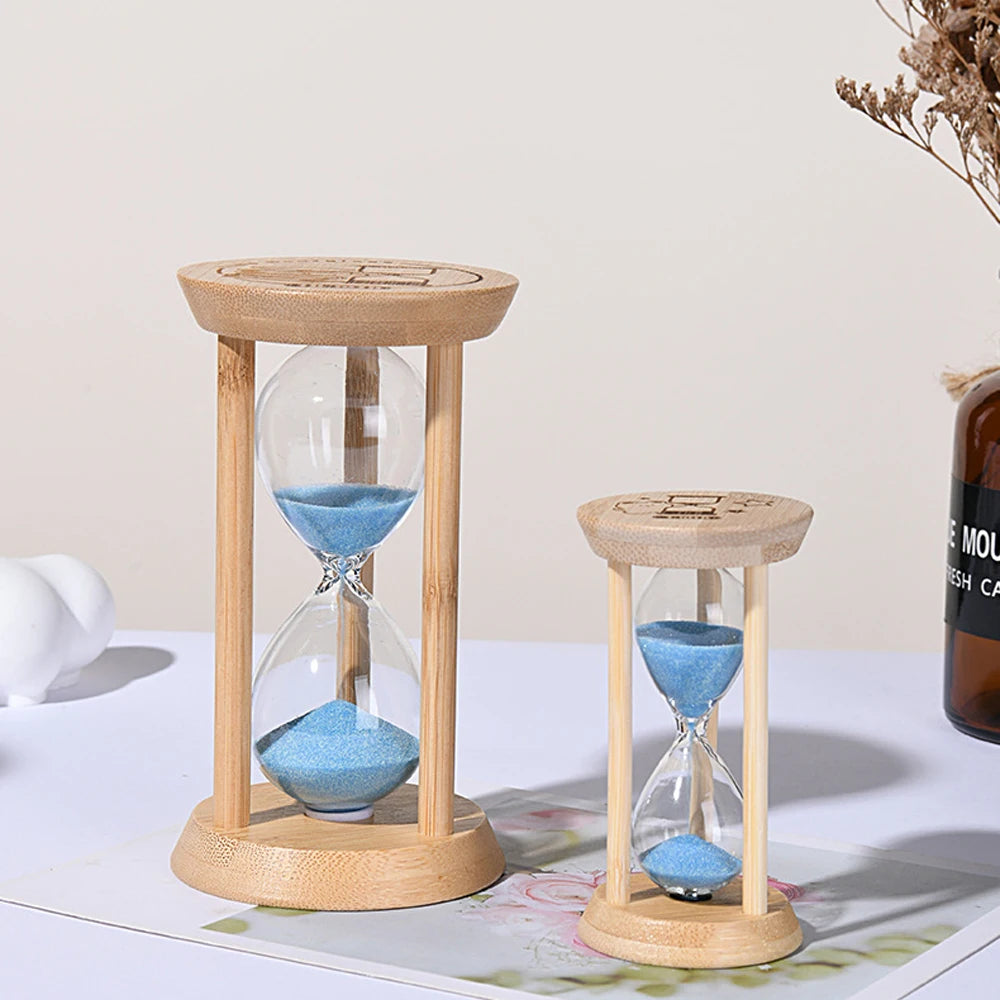 1PCS 3/5/10/15/30 Minutes Wooden Hourglass Timer Home Living Room Desktop Decoration Children Birthday Gift Portable Sand Clock