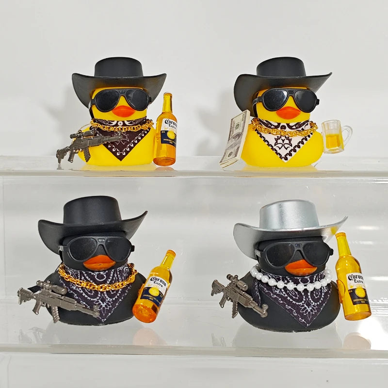 Cowboy Rubber Duck Car Ornament for Jeep Duck Car Dashboard Decorations Quirky Rubber Duck Car Accessories Funny Office Gifts