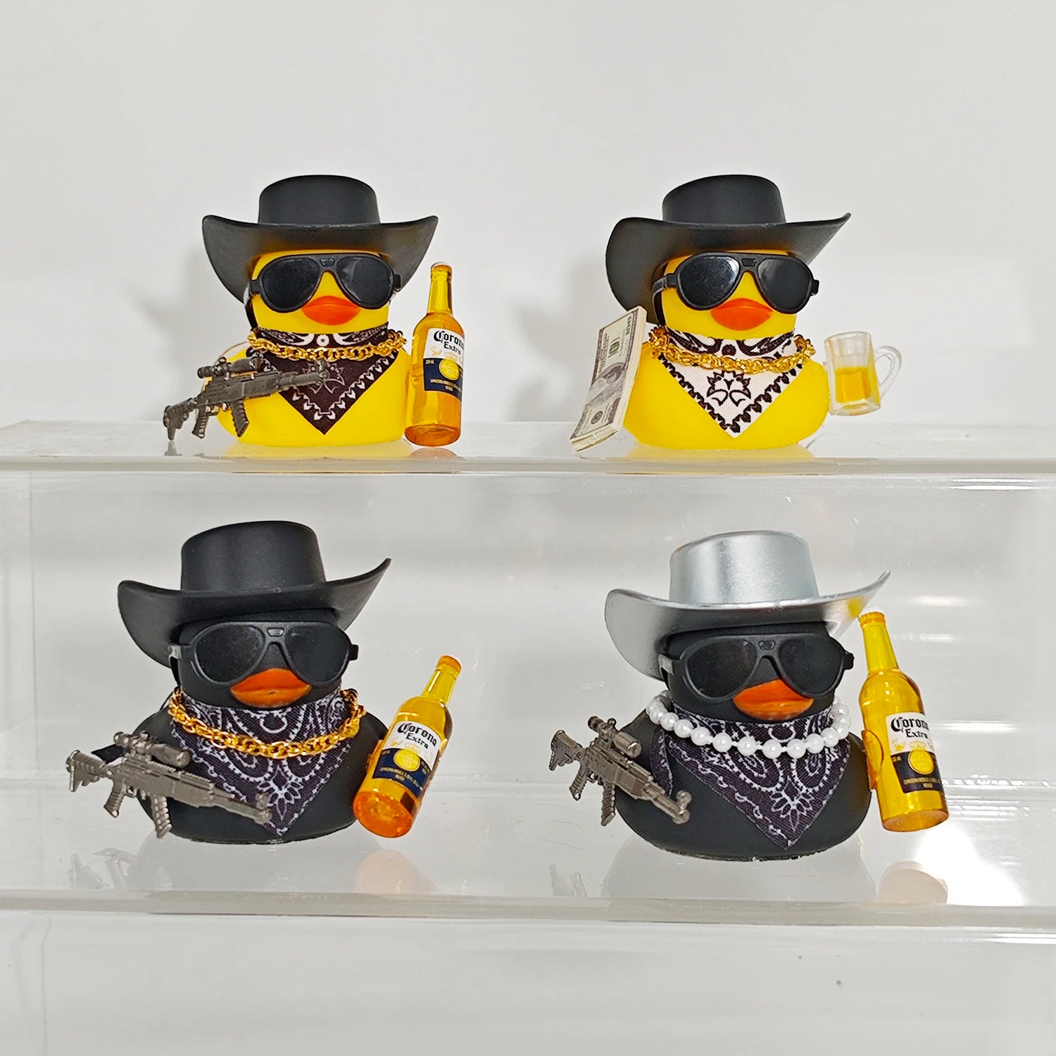 Cowboy Rubber Duck Car Ornament for Jeep Duck Car Dashboard Decorations Quirky Rubber Duck Car Accessories Funny Office Gifts