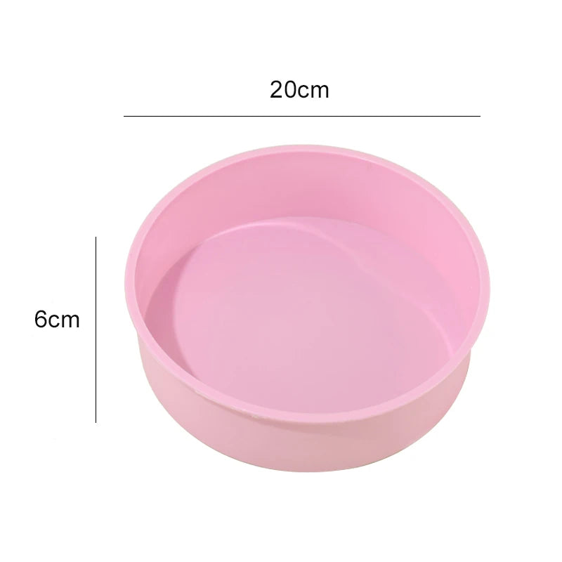 4 6 8 10 Inch Round Shape Mold Silicone Small Cake Baking Pan Mousse Fondant Cylinder Mould For Pastry Dessert Jelly Wholesale