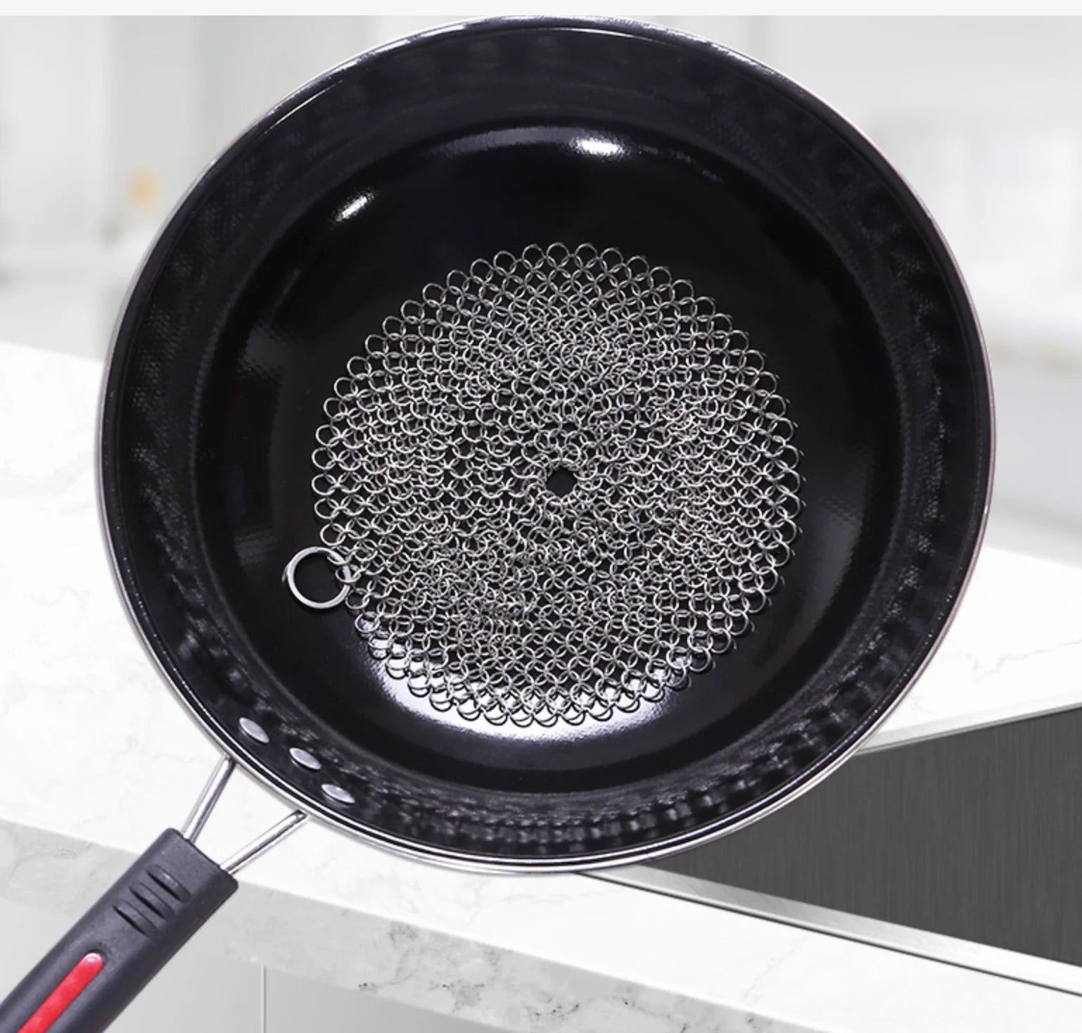 3 Size Kitchen Cleaning Stainless Steel Cleaner Scrubber  Reusable Washing Net Rust Pot Remover Cleaning Tool for Home