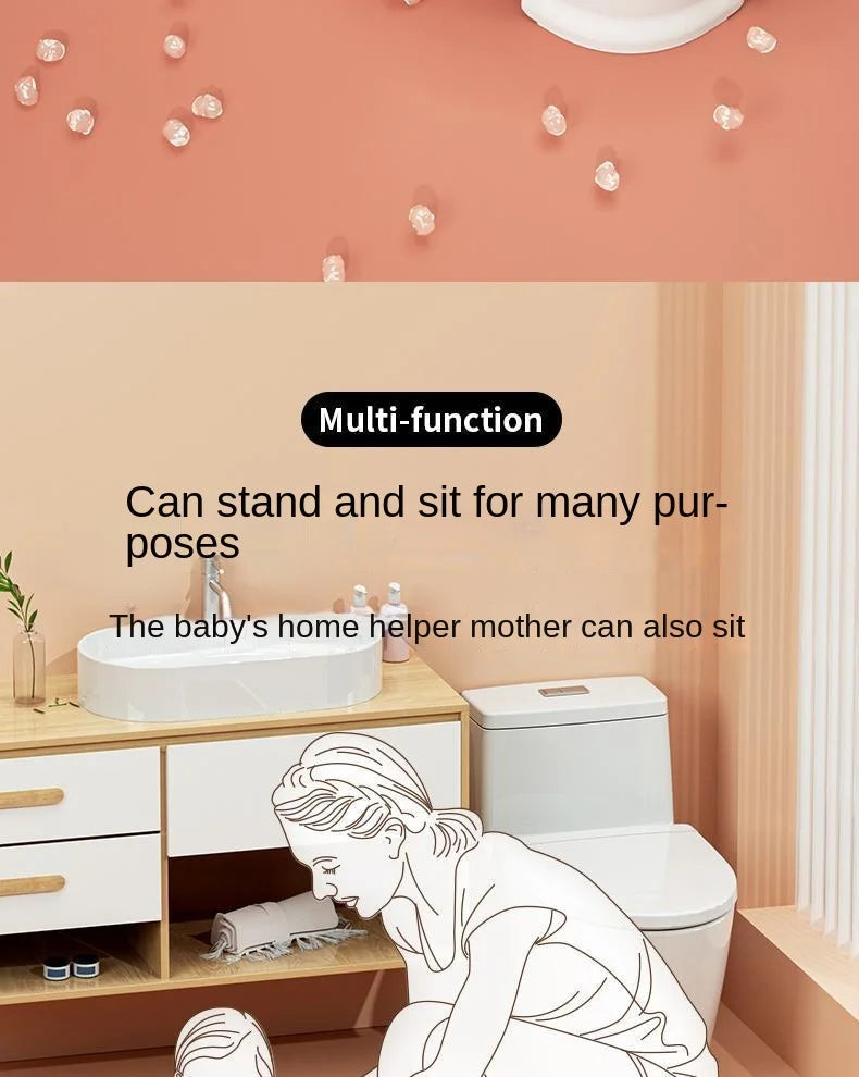 Children's Ottoman Baby Step Chair Stool Small Bench Hand Washing Step Children's Stool Non-Slip Footstool Stand Stool