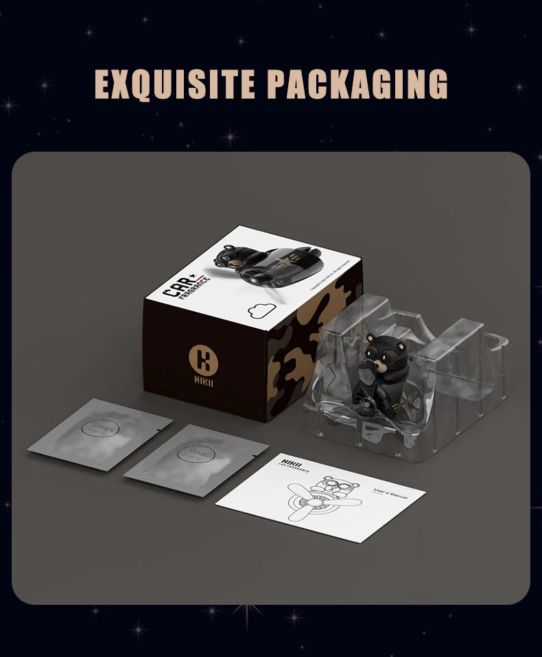 Rotating airplane pilot bear car air fresheners accessories interior decorations fan vent clips perfume fragrance diffuser aroma