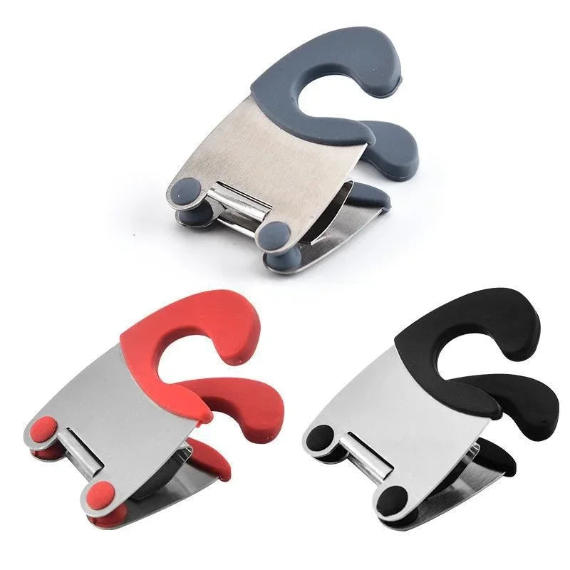 Pot Spoon Holder Pot Clip Holder Anti Scald Silicone Grip for Spoon Spatula Fork Cooking Utensils Spoon Rest Kitchen Accessories