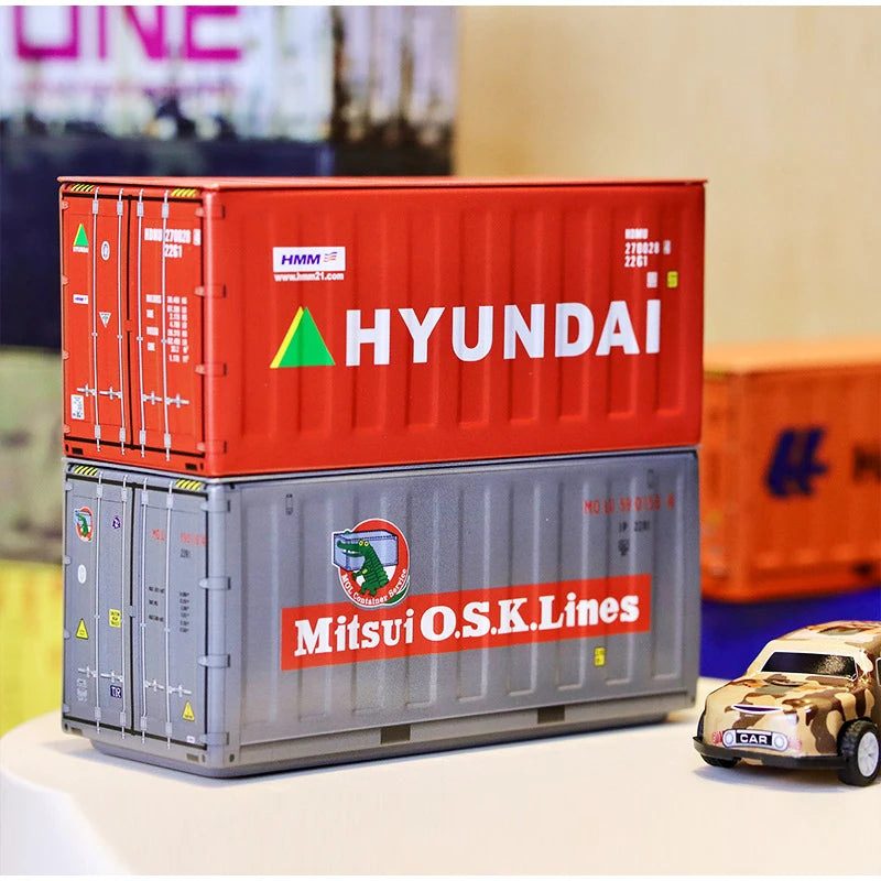 New Container Mini Iron Box Small Container Model Storage Box Creative Desktop Ornament Storage Rack Multi-Functional Metal Box