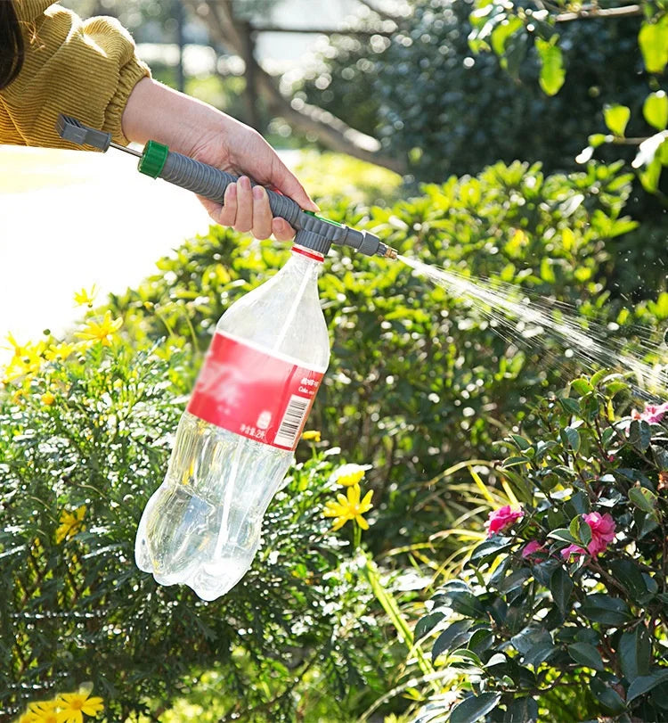 Watering Irrigation High Sprayer Water Pressure Flower Garden Gun Sprayer Head Juice Bottles Interface Plastic Trolley Spray