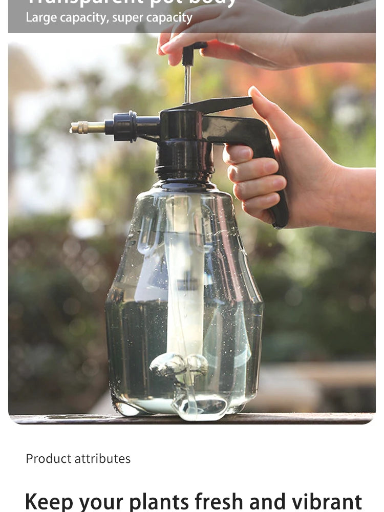 1pc Premium Plastic Pressure Spray Bottle - Powerful Air Pressure Technology, Adjustable Nozzle, High-Pressure Mist Sprayer for