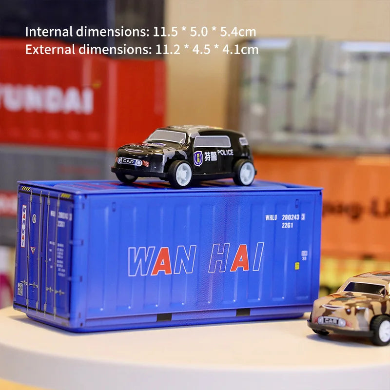 New Container Mini Iron Box Small Container Model Storage Box Creative Desktop Ornament Storage Rack Multi-Functional Metal Box