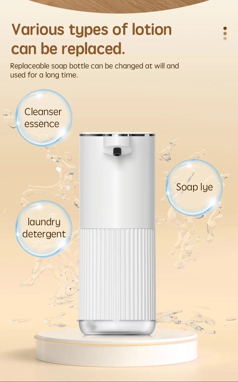 HQ Automatic Soap Dispenser bathroom accessories Automatic Liquid soap dispenser 360ML TYPE-C White 4 Level Foam Soap Dispenser