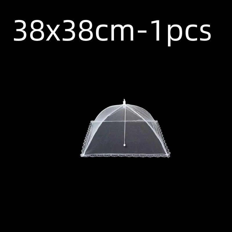 Foldable Food Mesh Cover Fly Anti Mosquito Pop-Up Food Cover Umbrella Meal Vegetable Fruit Breathable Cover Kitchen Accessories