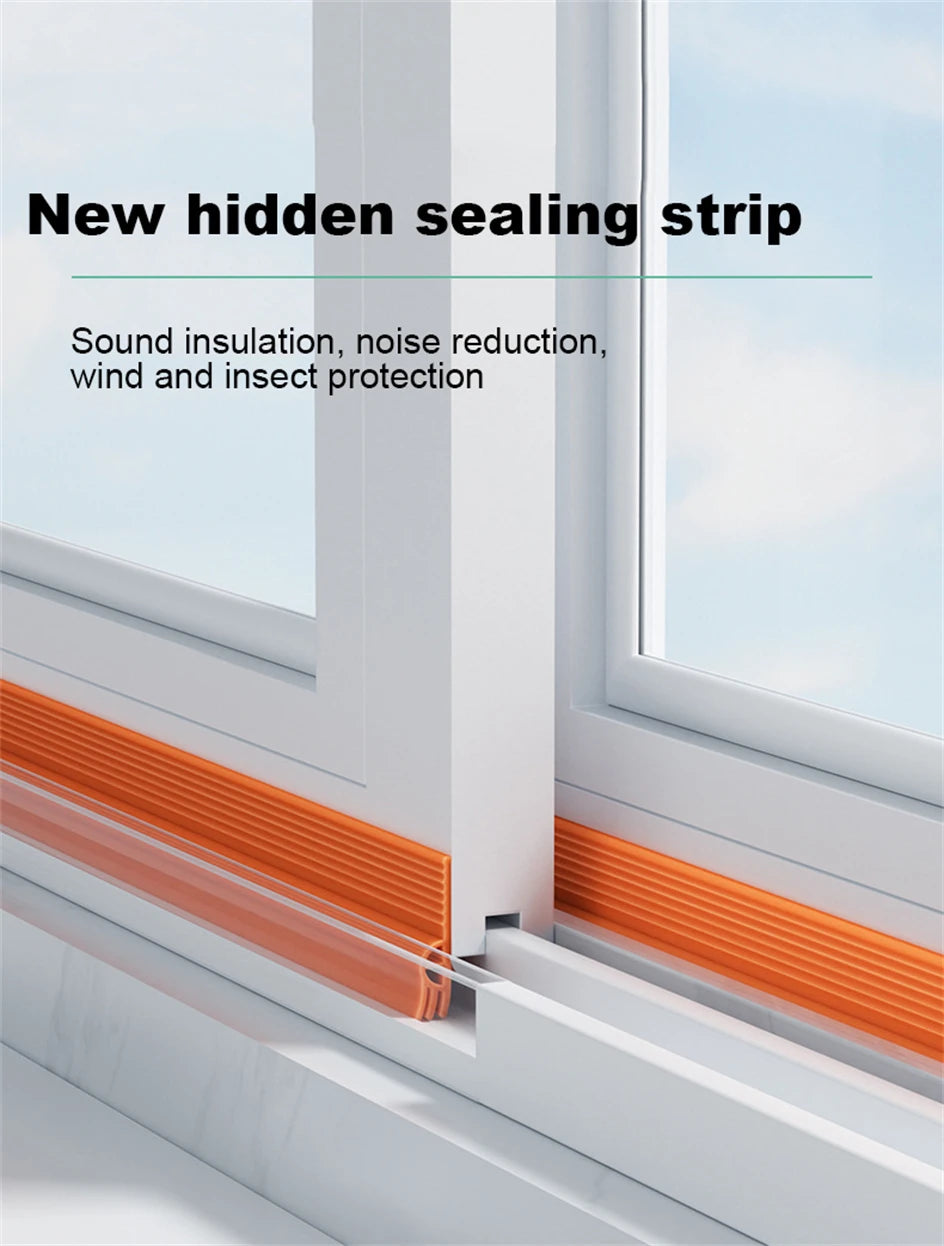 TPE Sliding Window Seal Strip Self Adhesive Triple Sound Insulation Windproof Anti-Cold Door Under Flexible Weatherstrip Tape