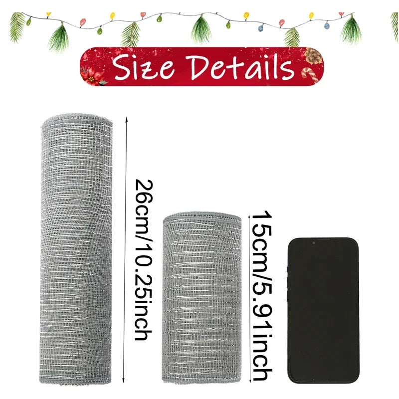 Christmas Tree Decorations Ribbon Mesh Ribbon for Wreath Bow Garland 2025 Christmas Decor Home Decor Gifts Navidad New Year 2026 (副本) (副本)