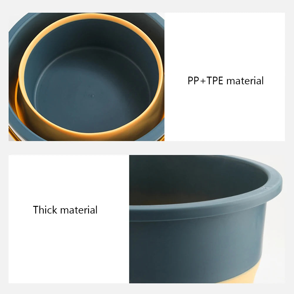 5/10/17L Portable Folding Bucket  Multifunctional Thickened Silicone Bucket for Car Washing and Fishing  Camping Folding Bucket