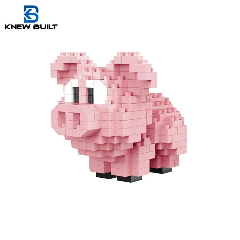 Parrot Puzzle Assembly Building Blocks Toys Animal Series 3D Model Micro Mini Diamond Brick Children Toy Pig Panda Hamster Snail