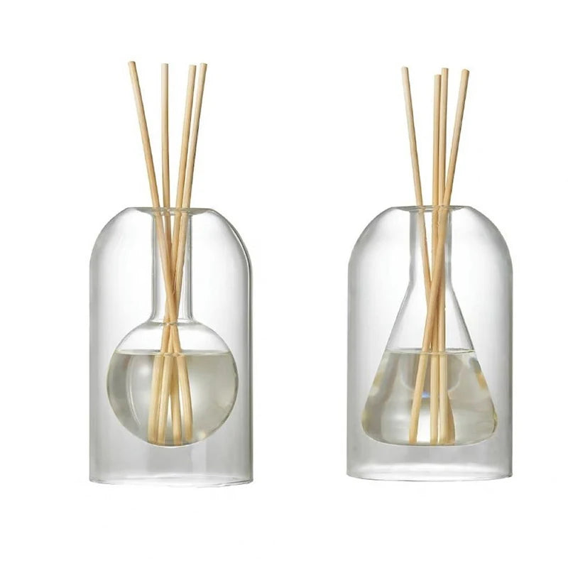 Aromatherapy Diffuser Bottle Glass Essential Oil with Diffusers Sticks Storage Containers Transaprent Modern Home Decorations
